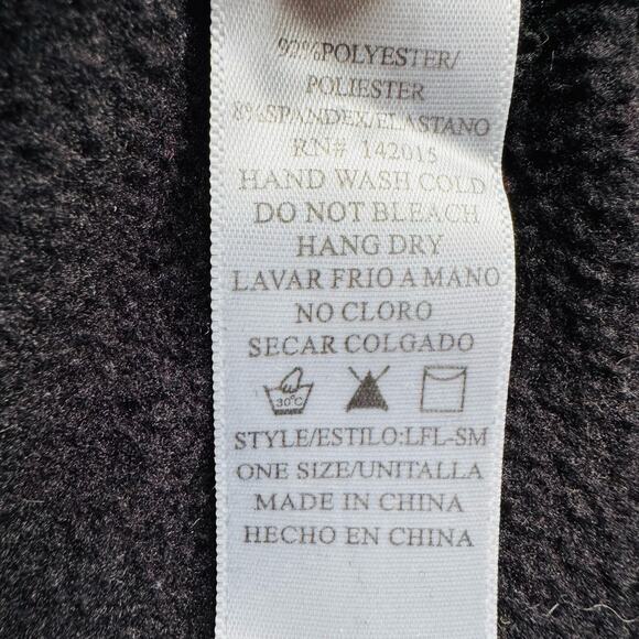 Conceited Womens Black Fleece Lined Soft Hi Rise Leggings Size Small Medium - Picture 7 of 9